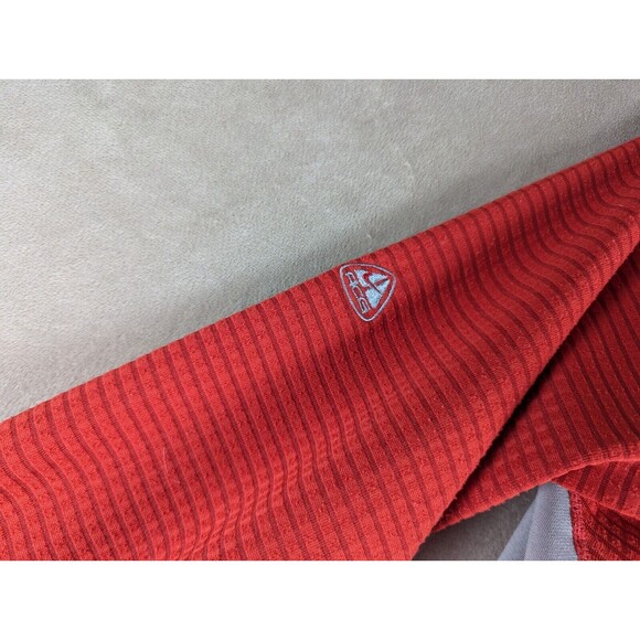 Nike ACG Sphere Waffle Texture Womens L Red Gray Half Zip Pullover Oregon Series - Picture 8 of 11